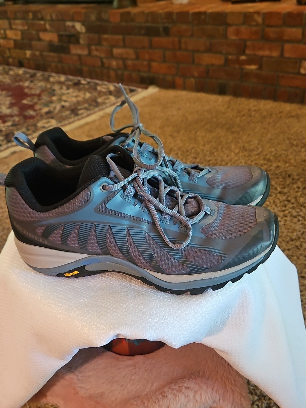 Merrell Serin Edge 3 Womens Hiking Shoes Blue-Gray Sz 9